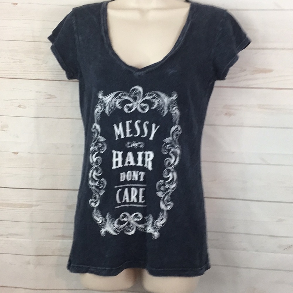 Cold crush messy hair don’t care extra small Vneck